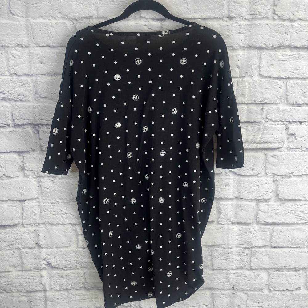 Lularoe Disney Nightmare Before Christmas Jack Skellington Faces & Polka Dot Top - Picture 13 of 14